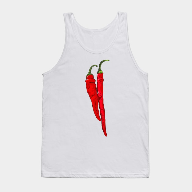 Chili Pepper Tank Top by MojoCoffeeTime